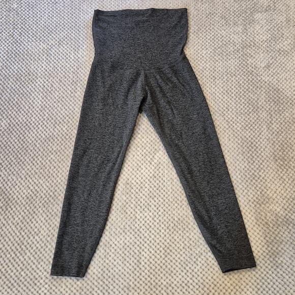 Beyond Yoga Beyond The Bump Maternity Legging Medium Spacedye Gray Capri Stretch - Picture 1 of 8
